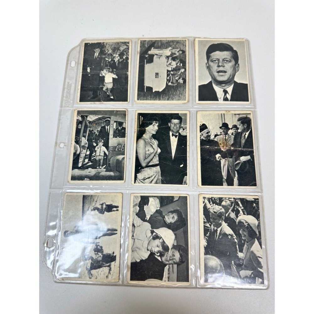 11 Vintage‎ 1964 Topps John F Kennedy Trading Cards T.C.G. One Duplicate